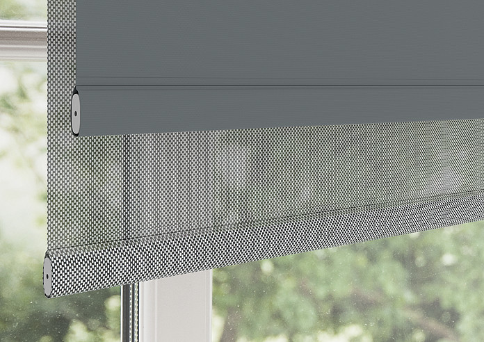 Rimini (Blackout), Storm Cloud & Optima Alto - Double Roller Blind - Image 4